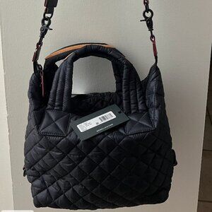 NWT Black MZ Wallace small "Sutton" bag.